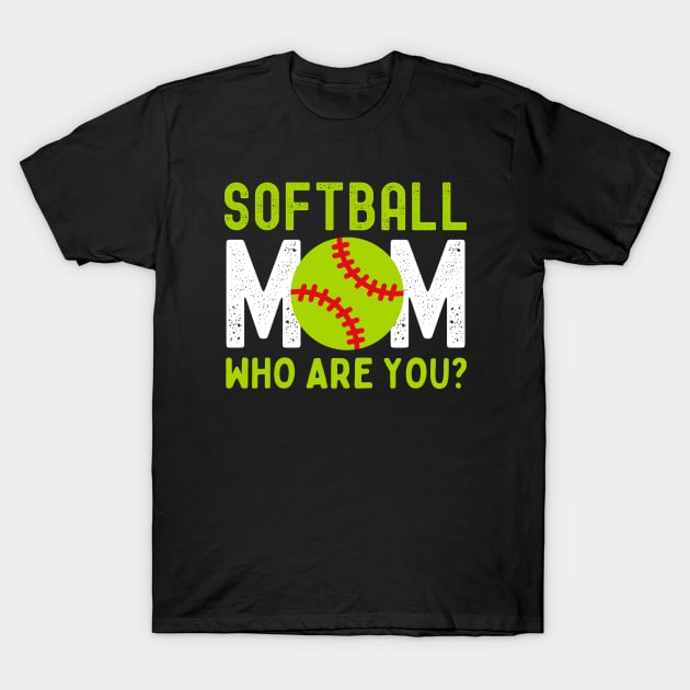 Softball Mom T-Shirt by footballomatic